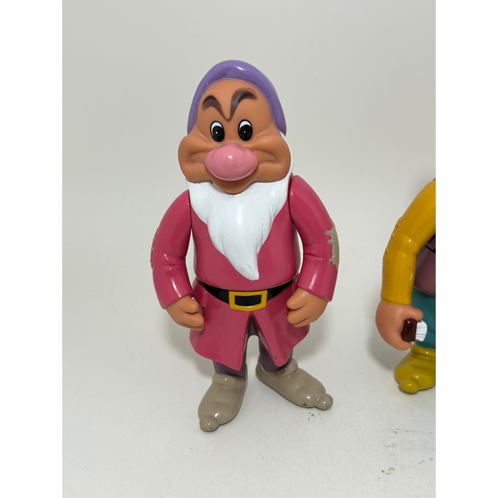 Disney Seven Dwarfs Snow White PVC Action Figure Set Vintage Thailand Complete 7 - Picture 9 of 13